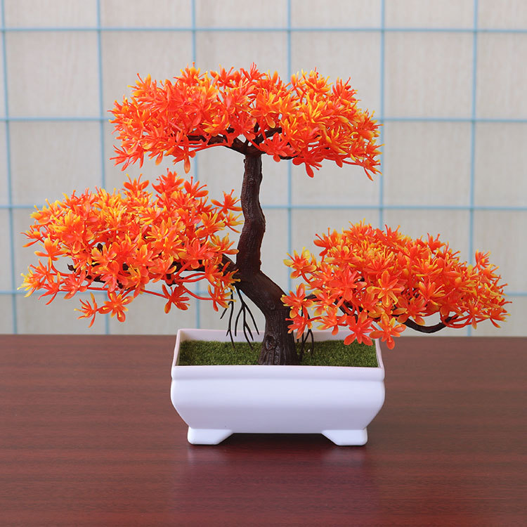 Decorative Artificial Bonsai Plant – Faux Tree for Desk & Shelf