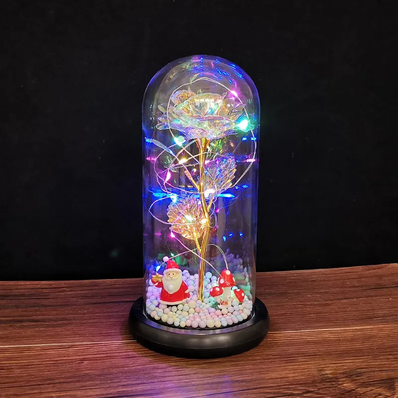 LED Verzauberte Glasrosen Dekoration  