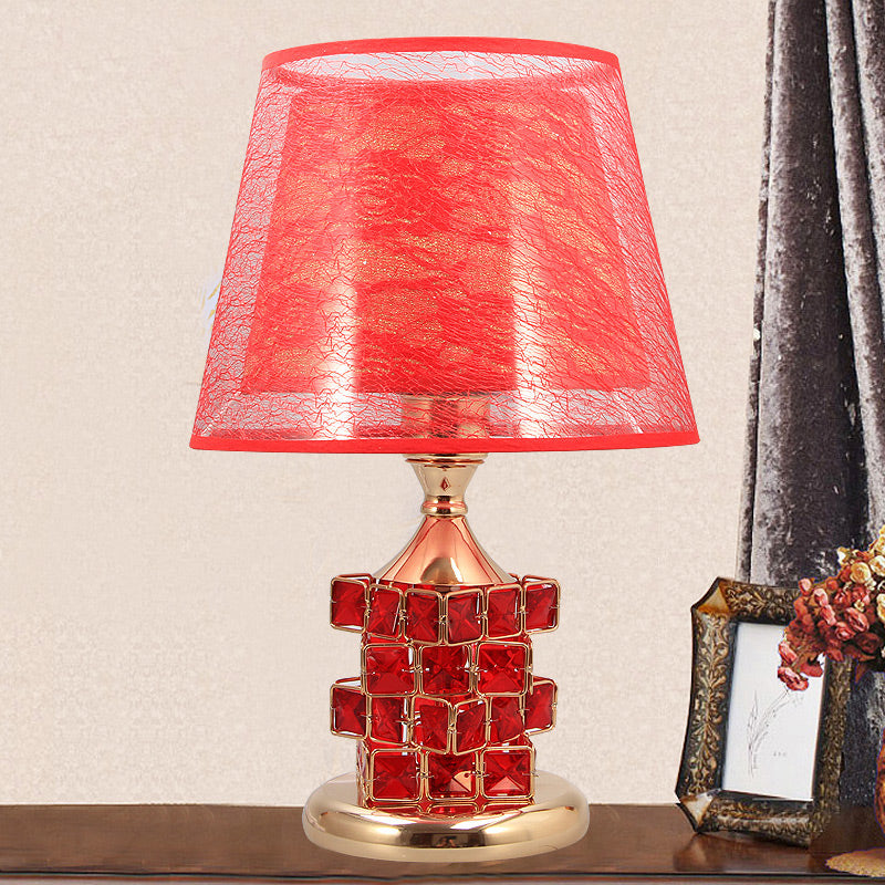 Modern European Crystal Table Lamp – Luxury Bedside Light for Bedroom & Living Room