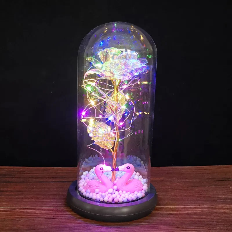 LED Verzauberte Glasrosen Dekoration  
