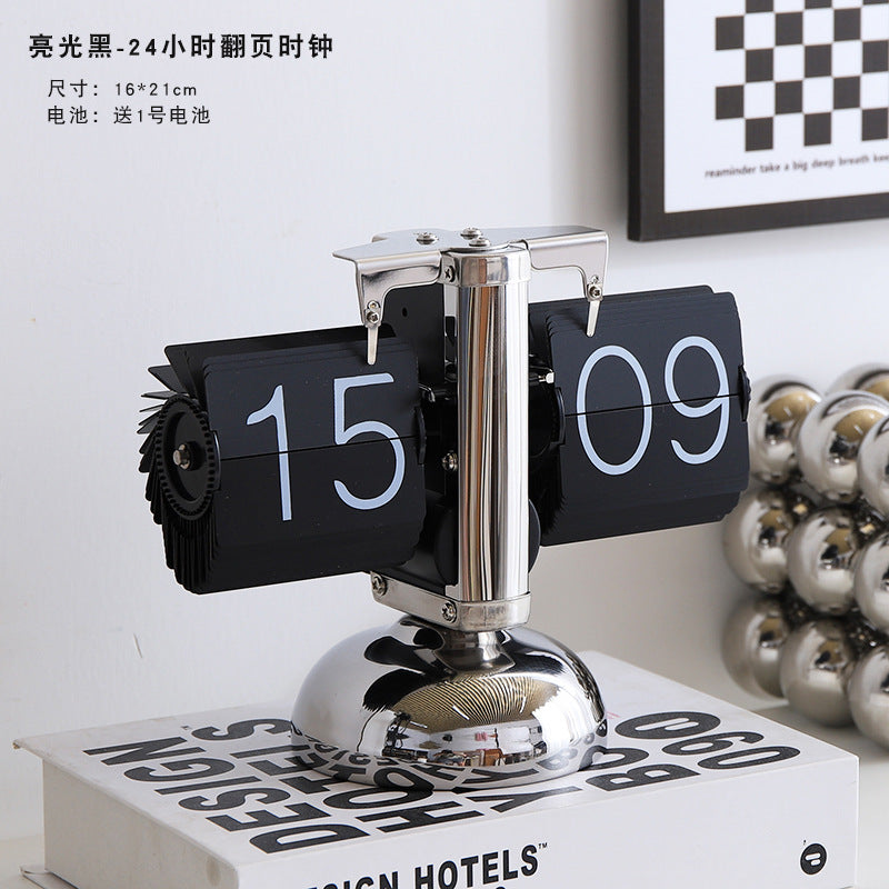 Minimalist Automatic Page-Turning Flip Clock – Modern Desk & Wall Clock for Home Decor